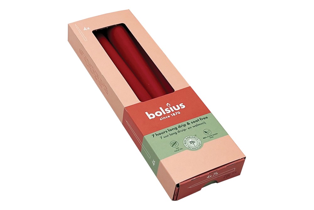 Κεριά Κηροπηγίου (Σπαρματσέτα) Bolsius Red 245/23,5ΜΜ 4 τεμάχια Κεριά Κηροπηγίου (Σπαρματσέτα) Bolsius Red 245/23,5ΜΜ 4 τεμάχια