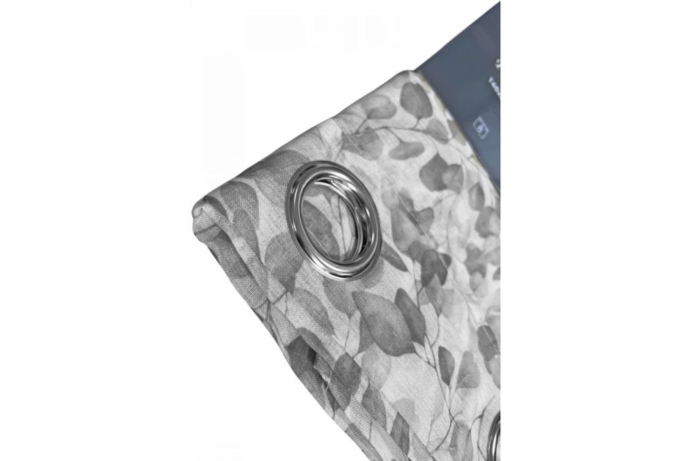 Κουρτίνα Flowers με Τρουκς Dark Grey 140x260cm. Κουρτίνα Flowers με Τρουκς Dark Grey 140x260cm.