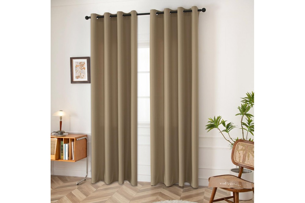 Κουρτίνα Black Out με Τρουκς Dark Beige 140x260cm. Κουρτίνα Black Out με Τρουκς Dark Beige 140x260cm.