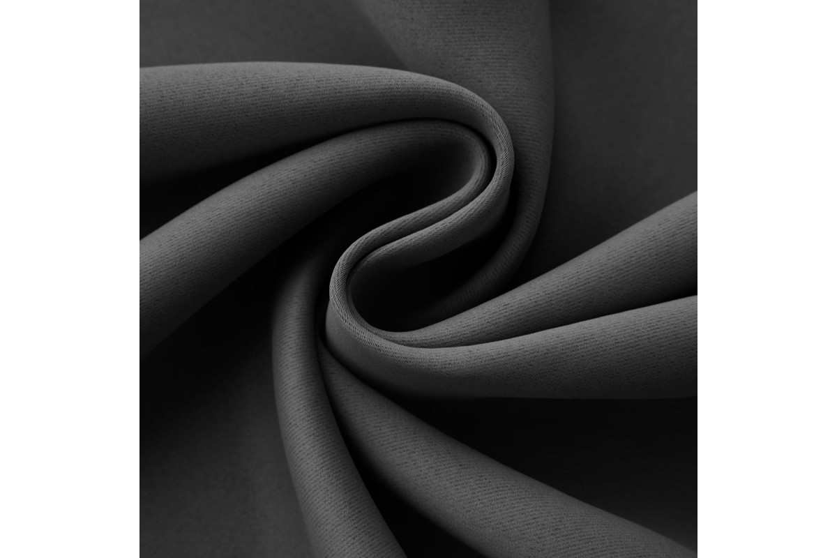 Κουρτίνα Black Out με Τρουκς Dark Grey 140x260cm.