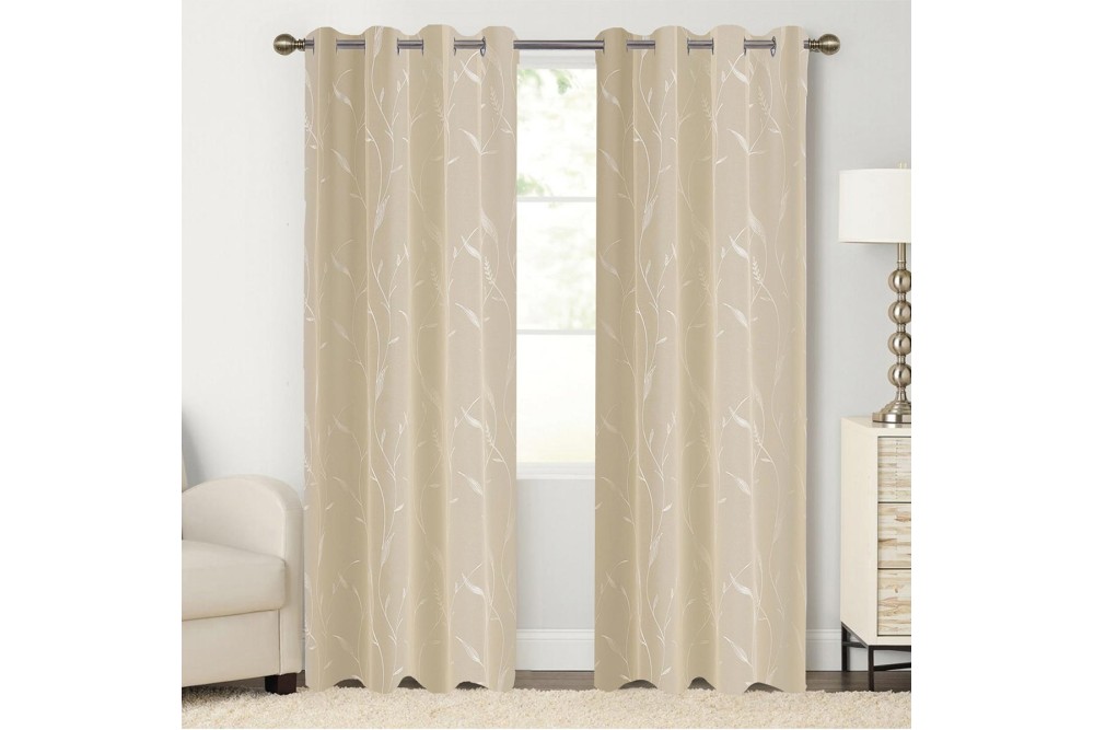 Κουρτίνα Lily με Τρουκς Beige 140x260cm.