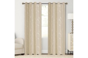 Κουρτίνα Lily με Τρουκς Beige 140x260cm.