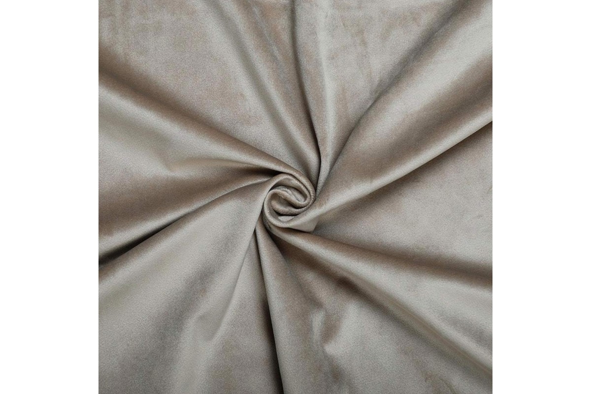 Κουρτίνα Velvet Dark Beige με Τρουκς 140x260cm.