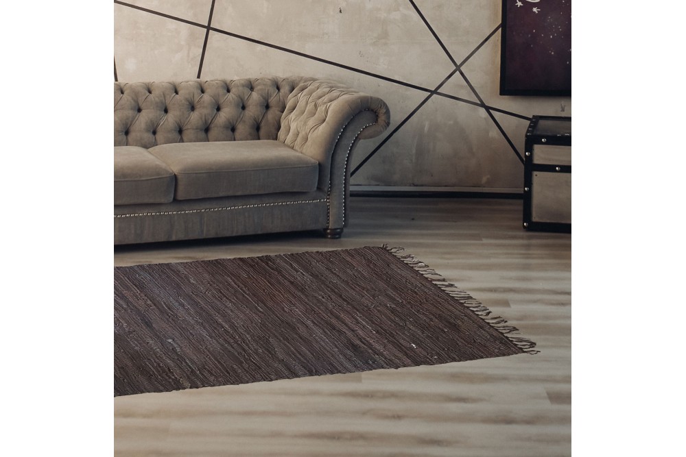 Χαλάκι Δερμάτινο άκαυστο Brown 65x190cm. Χαλάκι Δερμάτινο άκαυστο Brown 65x190cm.