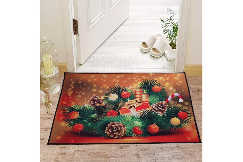 Ταπέτο Χριστουγεννιάτικο Velvet Christmas Candle 50x80cm.