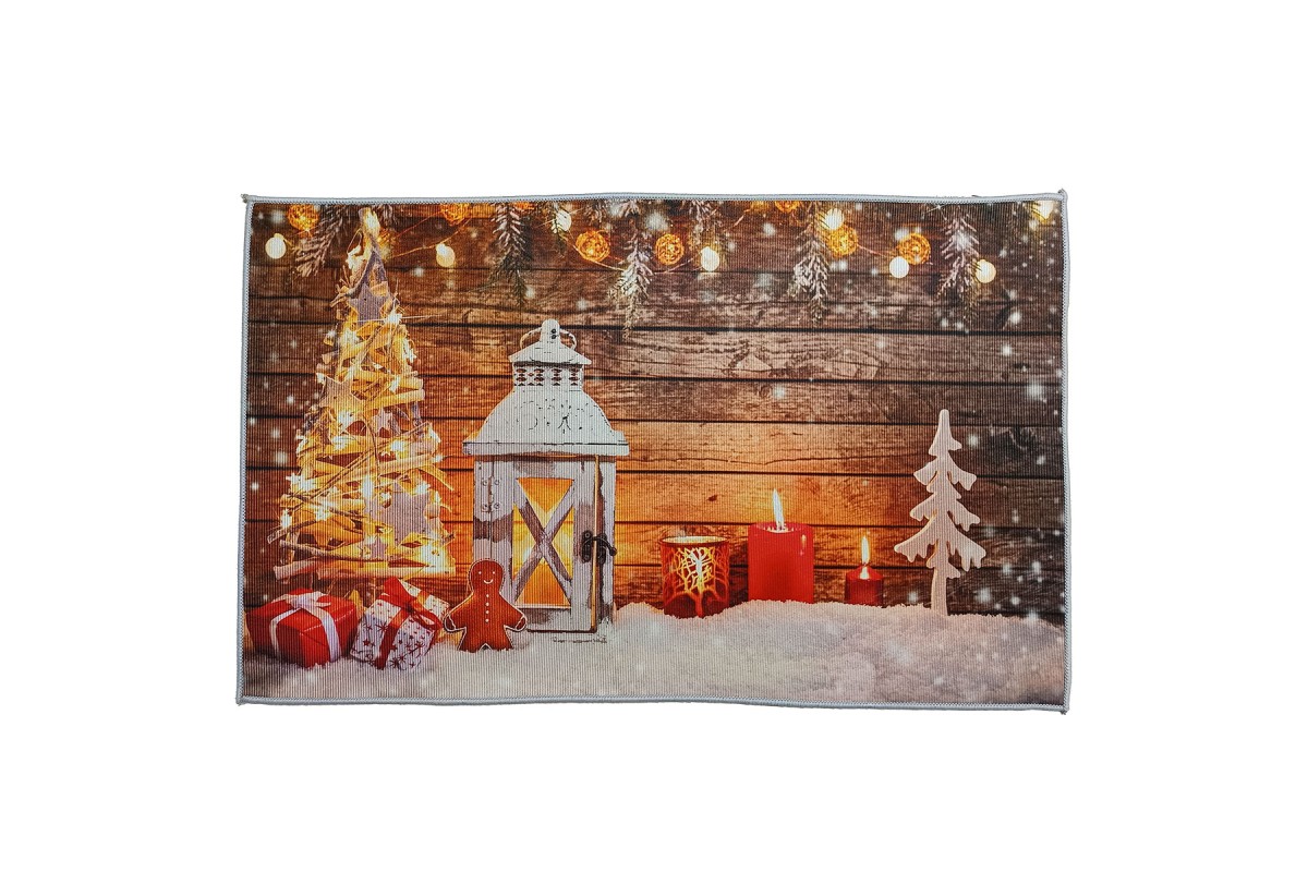 Ταπέτο Χριστουγεννιάτικο Velvet Christmas Lights 50x80cm.