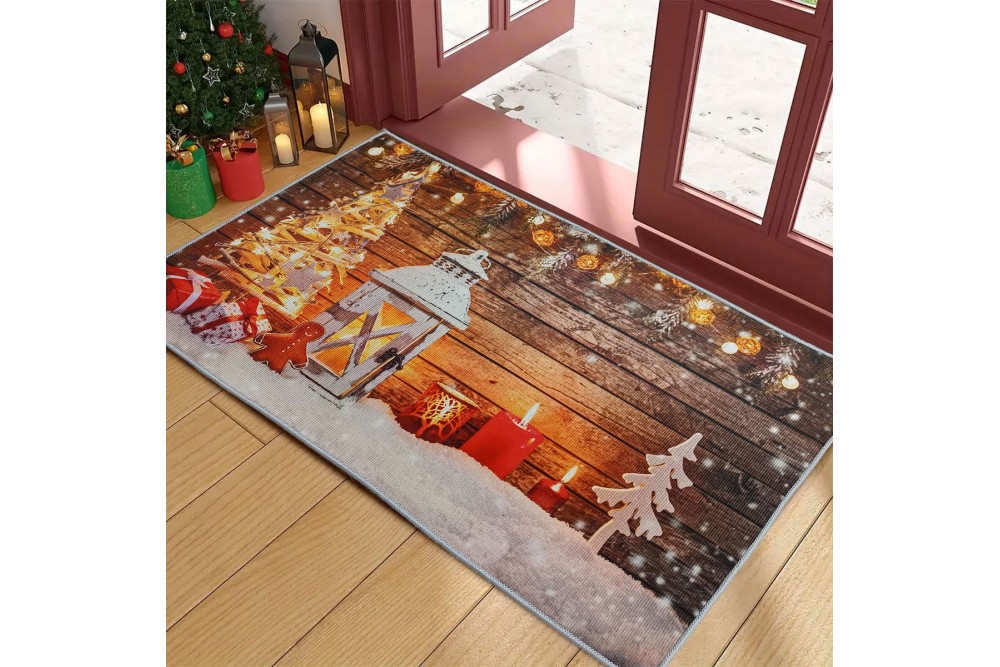 Ταπέτο Χριστουγεννιάτικο Velvet Christmas Lights 50x80cm.