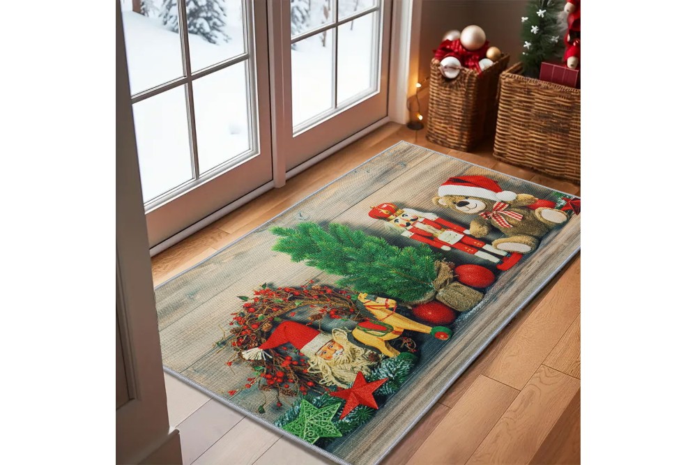 Ταπέτο Χριστουγεννιάτικο Velvet Christmas Toys 50x80cm.