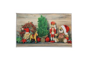 Ταπέτο Χριστουγεννιάτικο Velvet Christmas Toys 50x80cm.