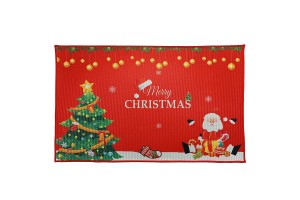 Ταπέτο Χριστουγεννιάτικο Velvet Merry Christmas Red 50x80cm.