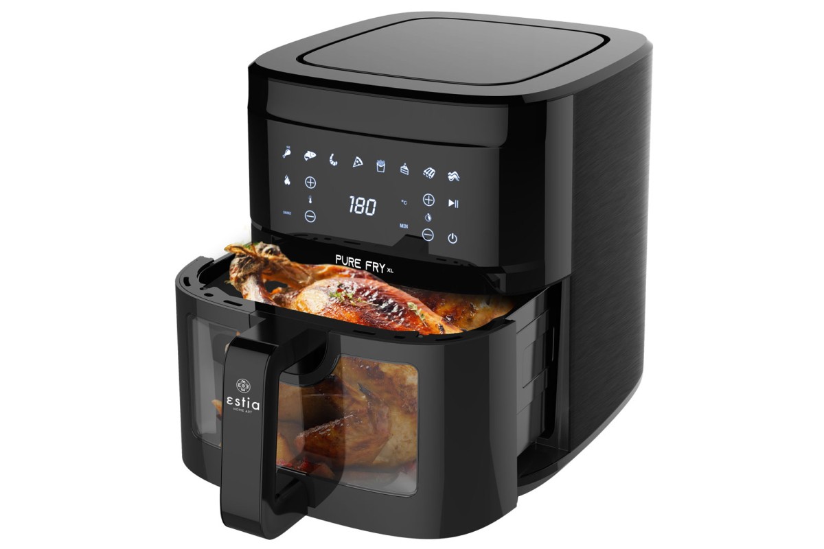 ESTIA ΦΡΙΤΕΖΑ ΑΕΡΟΣ PURE FRY XL 1700w 9.1lt ME ΨΗΦΙΑΚΗ ΟΘΟΝΗ & 8 ΠΡΟΓΡΑΜΜΑΤΑ ΜΑΓΕΙΡΕΜΑΤΟΣ