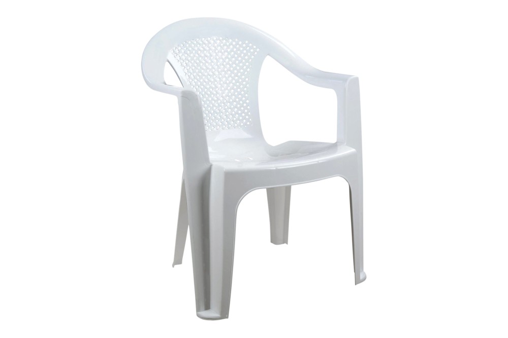 Καρέκλα Πλαστική Εξωτερικού Χώρου Έρρικα Λευκή 59x60x80cm.