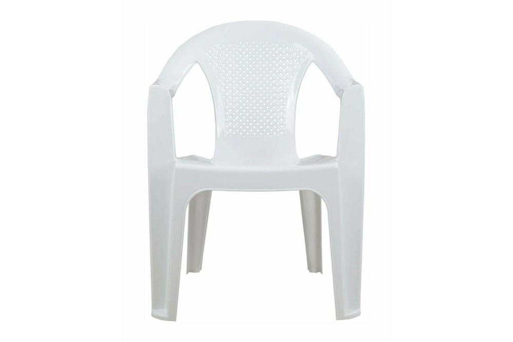Καρέκλα Πλαστική Εξωτερικού Χώρου Έρρικα Λευκή 59x60x80cm.