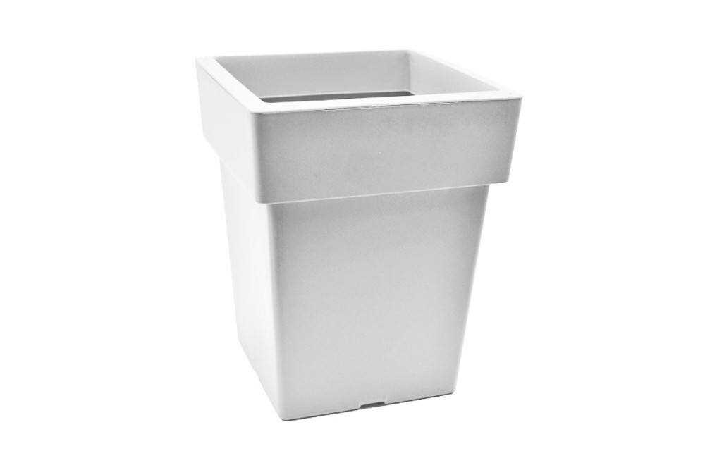 Γλάστρα Τετράγωνη Αναΐς No303 Λευκή 27x27x34cm.