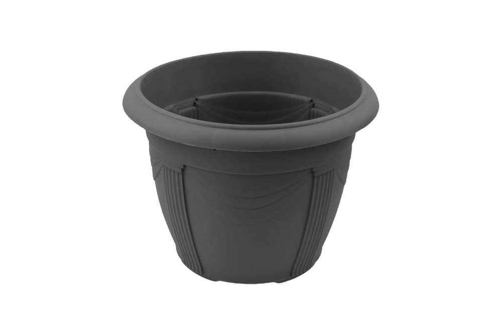 Γλάστρα Στρογγυλή Κνωσσός No504 Ανθρακί 40x30cm.