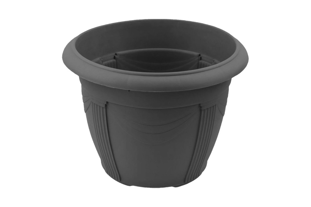 Γλάστρα Στρογγυλή Κνωσσός No507 Γκρι 55x44cm.