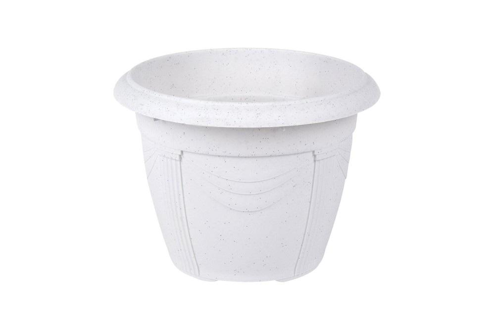 Γλάστρα Στρογγυλή Κνωσσός No505 Λευκή 45x35cm.