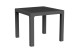 Et Plast Τραπέζι τετράγωνο πλαστικό Δαίδαλος τύπου Rattan ανθρακί 90x90x75cm.