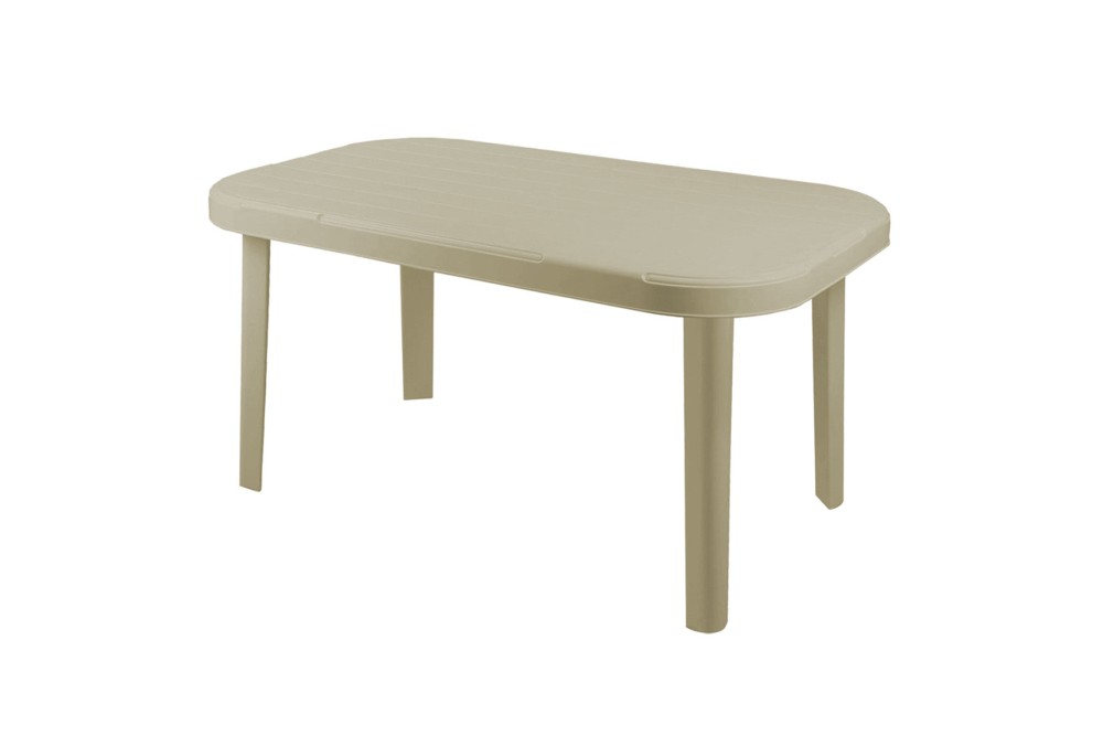 Τραπέζι ορθογώνιο πλαστικό Μύκονος μπεζ 140x85x75cm. Τραπέζι ορθογώνιο πλαστικό Μύκονος μπεζ 140x85x75cm.