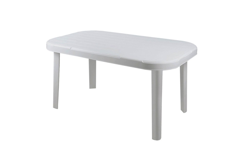 Τραπέζι ορθογώνιο πλαστικό Μύκονος λευκό 140x85x75cm. Τραπέζι ορθογώνιο πλαστικό Μύκονος λευκό 140x85x75cm.