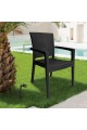 Πολυθρόνα πλαστική τύπου Rattan Artemis Professional Ανθρακί