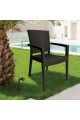 Πολυθρόνα πλαστική τύπου Rattan Artemis Professional Καφέ