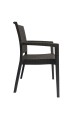 Πολυθρόνα πλαστική τύπου Rattan Artemis Professional Καφέ