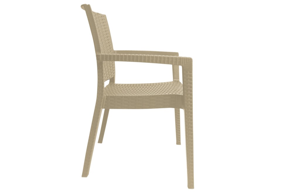 Πολυθρόνα πλαστική τύπου Rattan Artemis Professional Άμμου