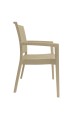 Πολυθρόνα πλαστική τύπου Rattan Artemis Professional Άμμου