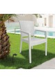 Πολυθρόνα πλαστική τύπου Rattan Artemis Professional Λευκή