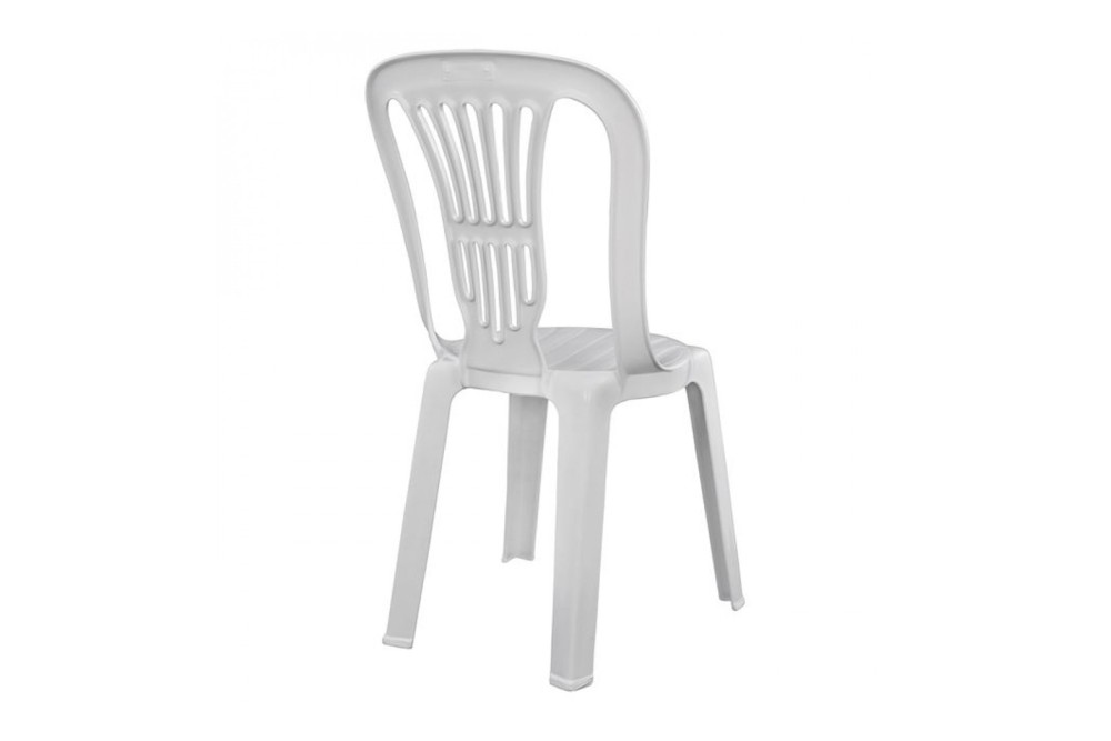 Καρέκλα Πλαστική Εξωτερικού Χώρου Βιέννη Λευκή 40x40x88cm.
