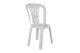Καρέκλα Πλαστική Εξωτερικού Χώρου Βιέννη Λευκή 40x40x88cm.