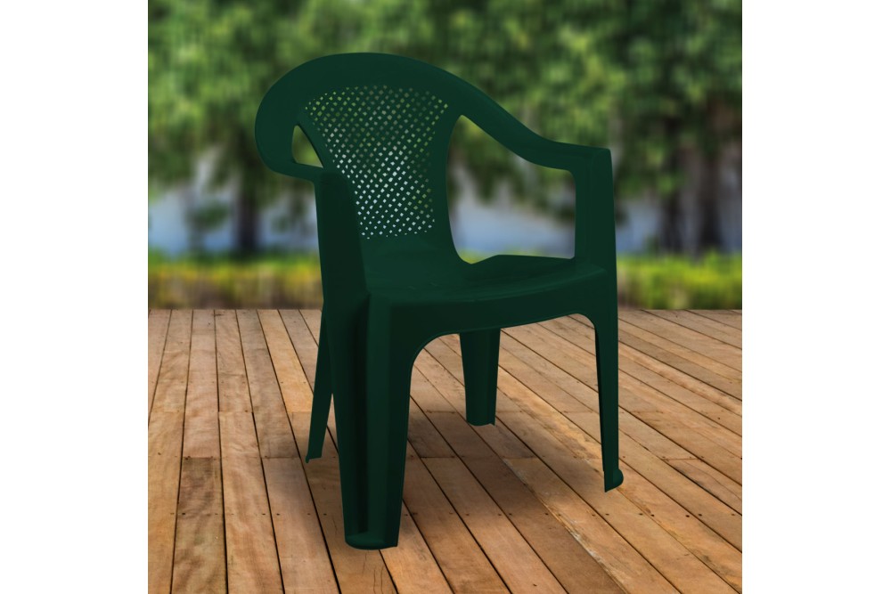 Καρέκλα Πλαστική Εξωτερικού Χώρου Έρρικα Πράσινη 59x60x80cm.