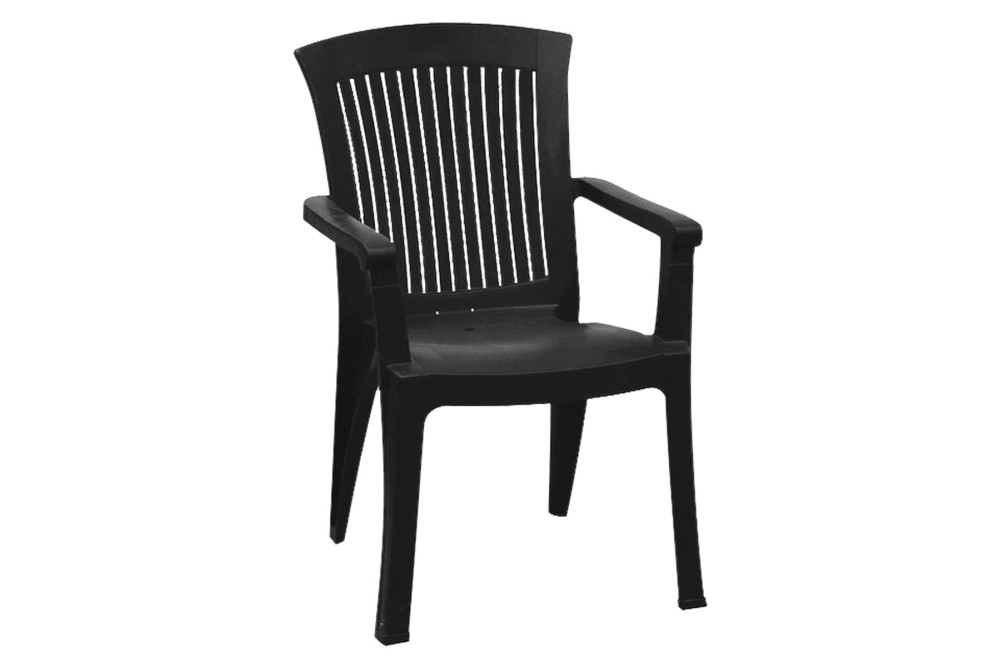 Πολυθρόνα Πλαστική Εξωτερικού Χώρου Κλειώ Ανθρακί 67x60x89cm.