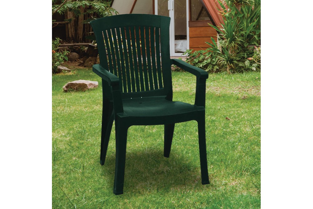 Πολυθρόνα Πλαστική Εξωτερικού Χώρου Κλειώ Πράσινη 67x60x89cm.