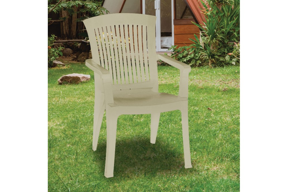 Πολυθρόνα Πλαστική Εξωτερικού Χώρου Κλειώ Άμμου 67x60x89cm.