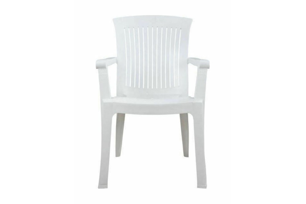 Πολυθρόνα Πλαστική Εξωτερικού Χώρου Κλειώ Λευκή 67x60x89cm.