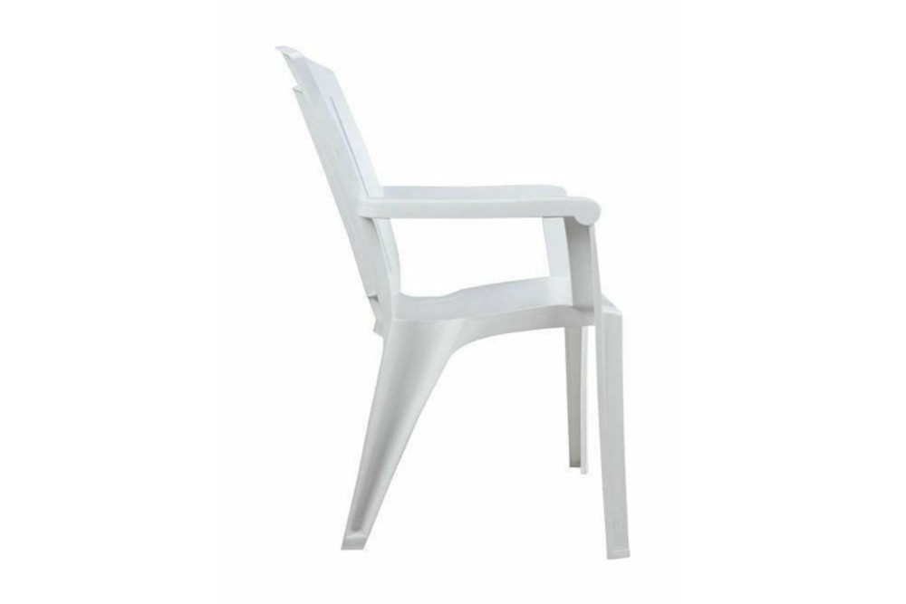 Πολυθρόνα Πλαστική Εξωτερικού Χώρου Κλειώ Λευκή 67x60x89cm.