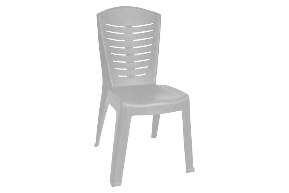 Καρέκλα Πλαστική Εξωτερικού Χώρου Κλεοπάτρα Γκρι 50x53x89cm.