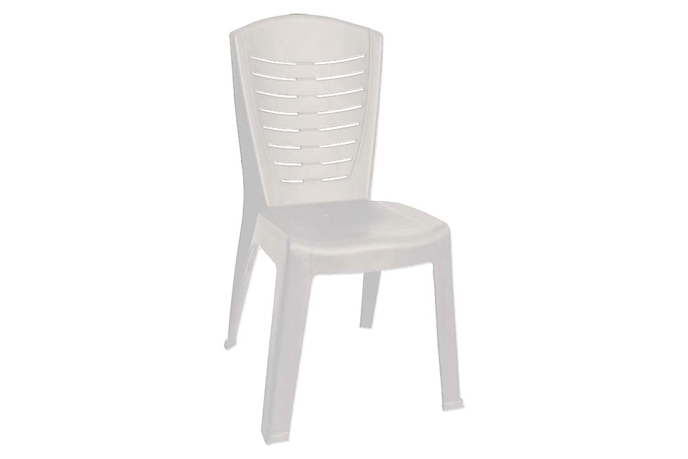 Καρέκλα Πλαστική Εξωτερικού Χώρου Κλεοπάτρα Λευκή 50x53x89cm.