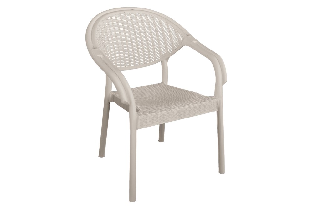 Et Plast Πολυθρόνα πλαστική τύπου Rattan Νιόβη Άμμου Et Plast Πολυθρόνα πλαστική τύπου Rattan Νιόβη Άμμου