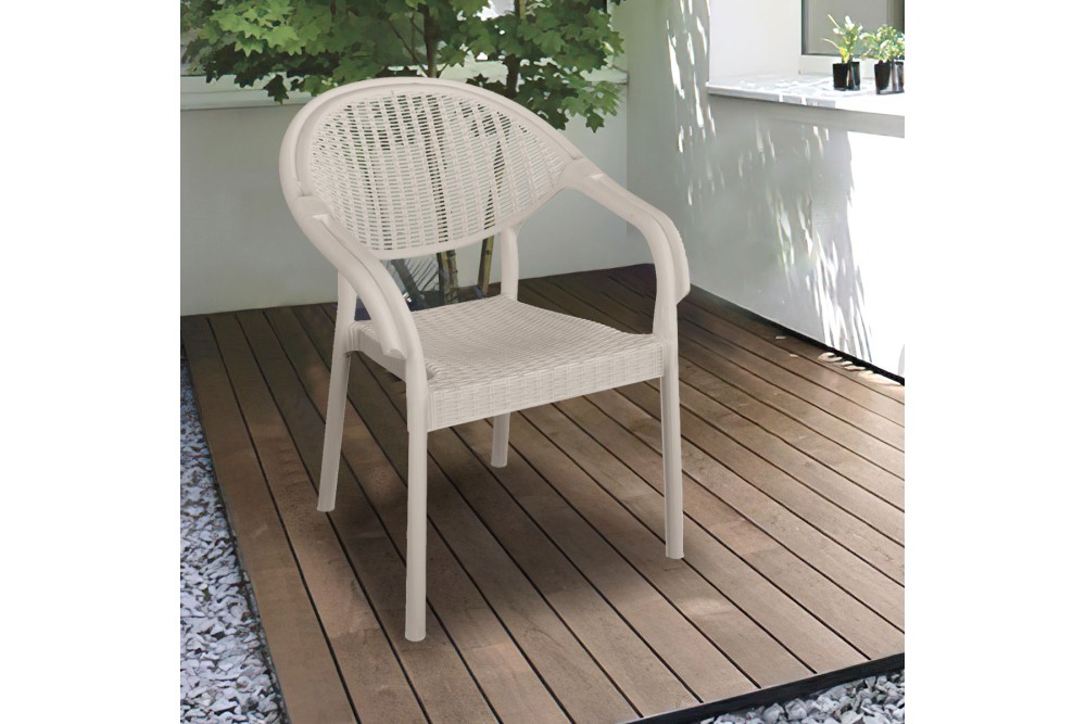 Et Plast Πολυθρόνα πλαστική τύπου Rattan Νιόβη Άμμου Et Plast Πολυθρόνα πλαστική τύπου Rattan Νιόβη Άμμου