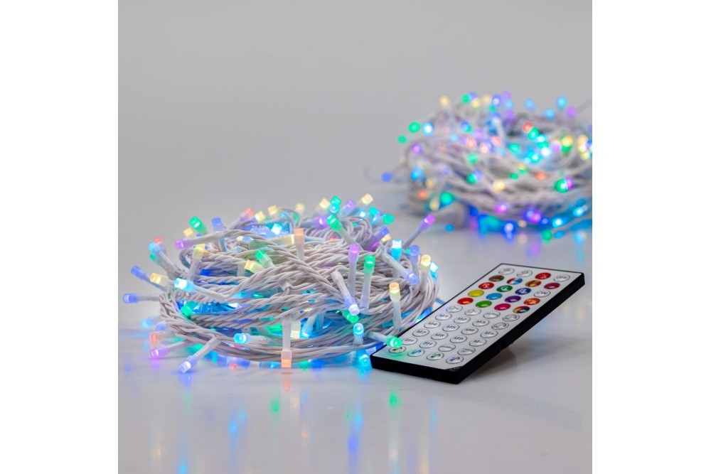 200 LED ΜΕ CONTROLLER ΕΝΑΛΛΑΓΗΣ ΛΕΥΚΟ ΚΑΛΩΔΙΟ 20ΜΕΤΡΑ