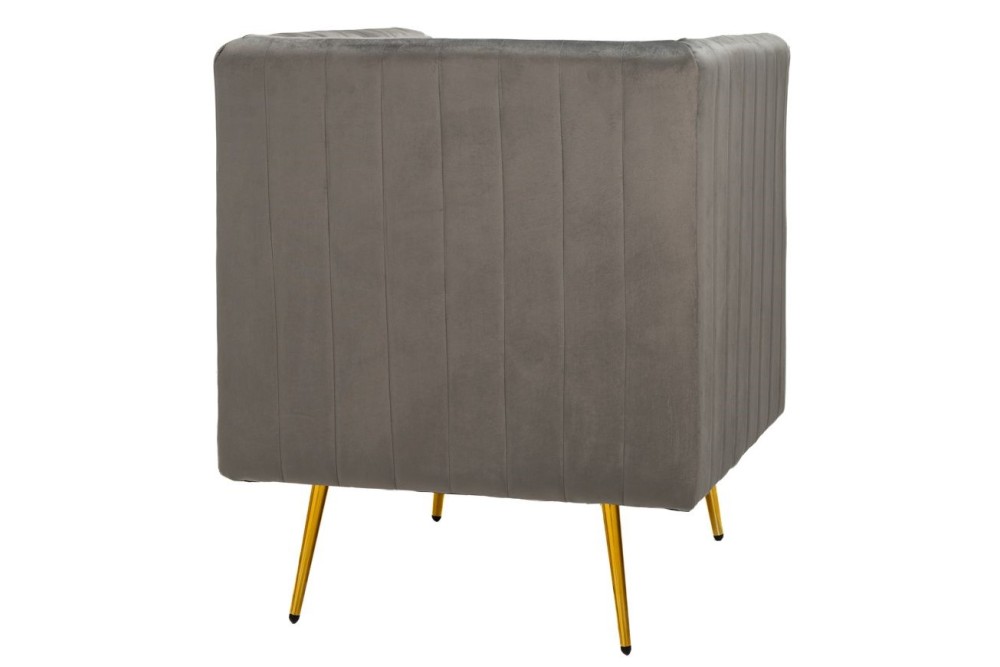 ΠΟΛΥΘΡΟΝΑ ΓΚΡΙ ΒΕΛΟΥΔΙΝΗ 69x73x80EK ΜΕ ΧΡΥΣΑ ΜΕΤΑΛΛΙΚΑ ΠΟΔΙΑ ΜΗΚΟΥΣ 20ΕΚ legs K D