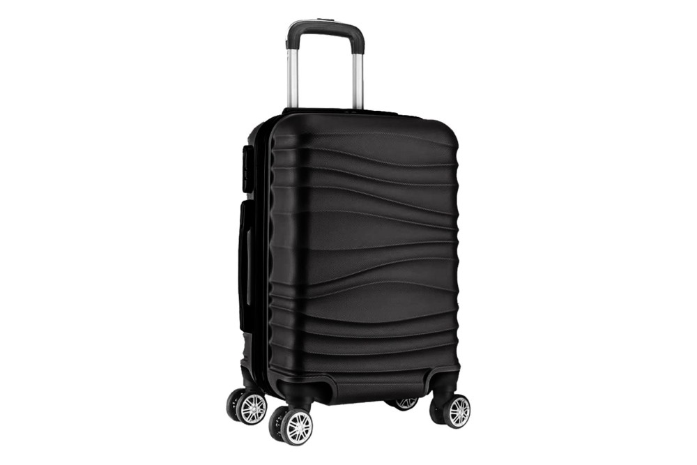 Βαλίτσα Ταξιδιού Μεσαία Σκληρή ABS Μαύρη 60x42,5x21cm.