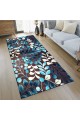 Χαλάκια Soft Touch Blue Leaves σετ 2 τεμαχίων 70x140cm.+70x180cm.