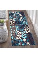 Χαλάκια Soft Touch Blue Leaves σετ 2 τεμαχίων 70x140cm.+70x180cm.