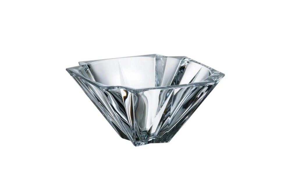 Bohemia Διακοσμητικό Μπωλ Κρυστάλλινο Metropolitan 25x25x13.5cm
