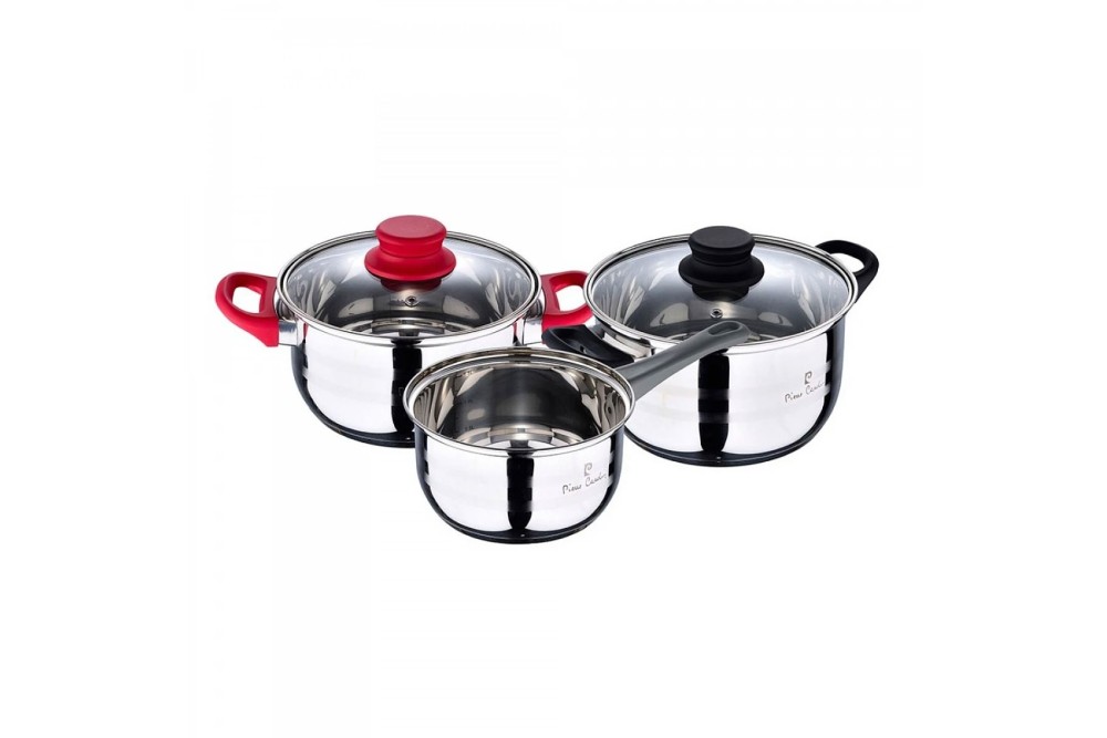 Κατσαρόλες Ανοξείδωτες PIERRE CARDIN σετ 3 τεμαχίων