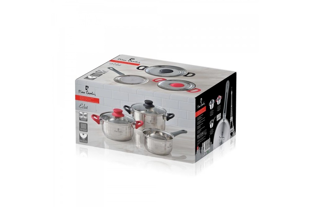 Κατσαρόλες Ανοξείδωτες PIERRE CARDIN σετ 3 τεμαχίων